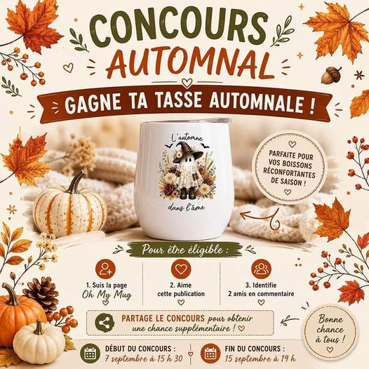 Concours Gagnez une tasse automnale!