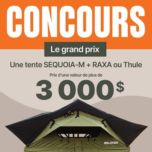 Concours Gagnez une tente de toit Sequoia-M!
