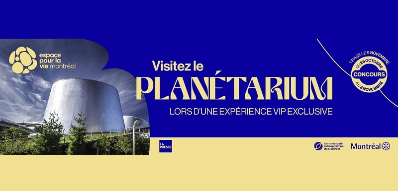 Concours Gagnez une visite exclusive pour quatre personnes au Planétarium!