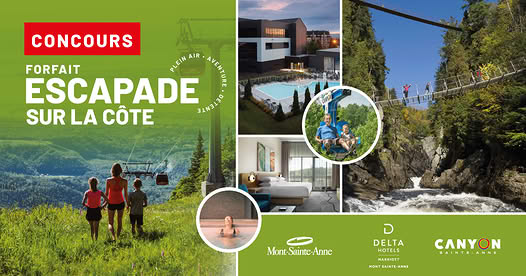 Concours Gagnez votre escapade sur la côte pour quatre personnes!