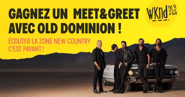 Concours Gagnez votre expérience VIP avec Old Dominion!