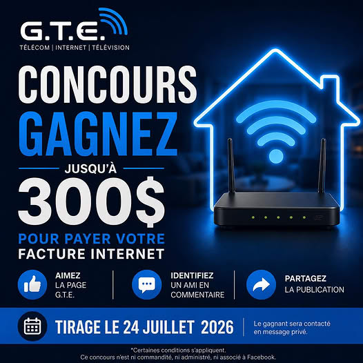 Concours Gagnez votre facture internet!