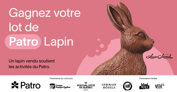 Concours Gagnez votre lot de Patro Lapin!