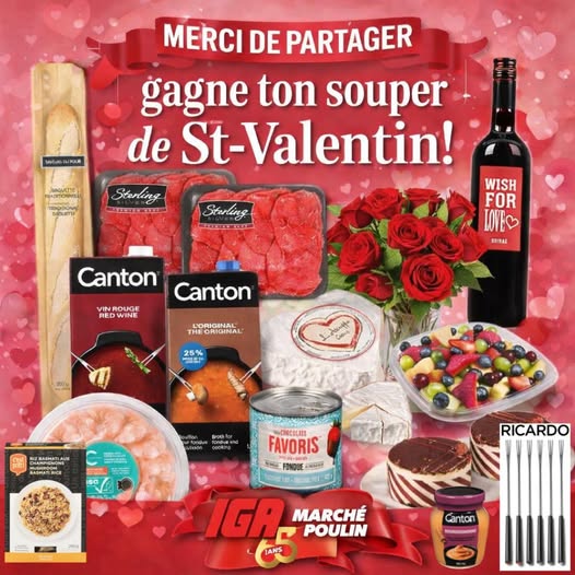 Concours Gagnez votre souper de St-Valentin!