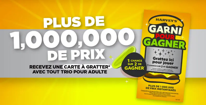 Concours Harvey's Gagnez 1 000 000 de prix!
