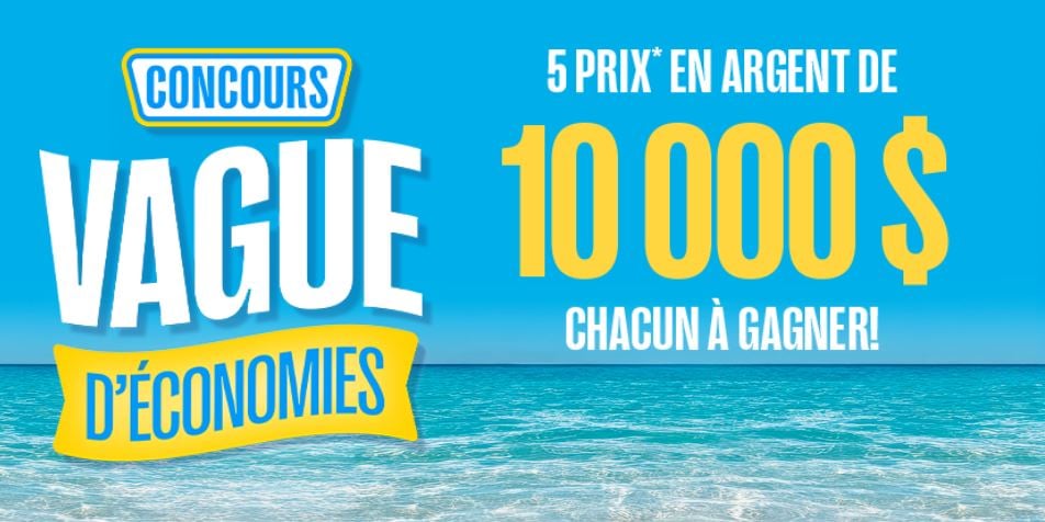Concours Jean Coutu Gagnez l'un des cinq prix en argent de 10 000$!