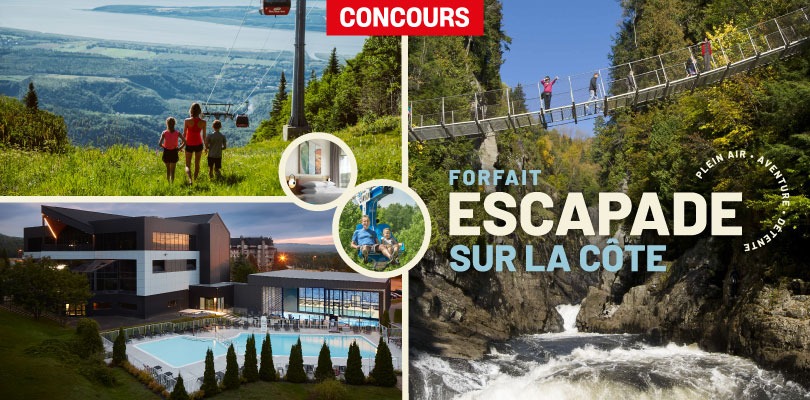 Concours Journal de Québec - Gagnez vos vacances en famille avec un forfait plein air d’aventure et de détente rempli d’activités excitantes! Concours Journal de Québec - Gagnez vos vacances en famille avec un forfait plein air d’aventure et de détente rempli d’activités excitantes!