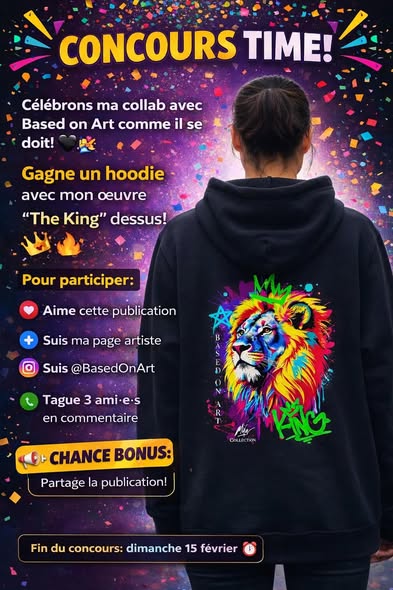 Concours Julie-Mila Bouffard/Artiste peintre- Gagnez un Hoodie Based on Art!