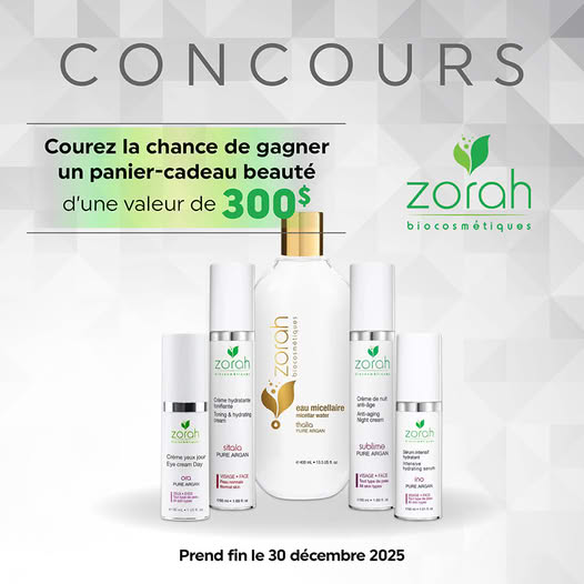 Concours La Boite à Grains - Gagnez un ensemble-cadeau beauté grâce à Zorah biocosmétiques!