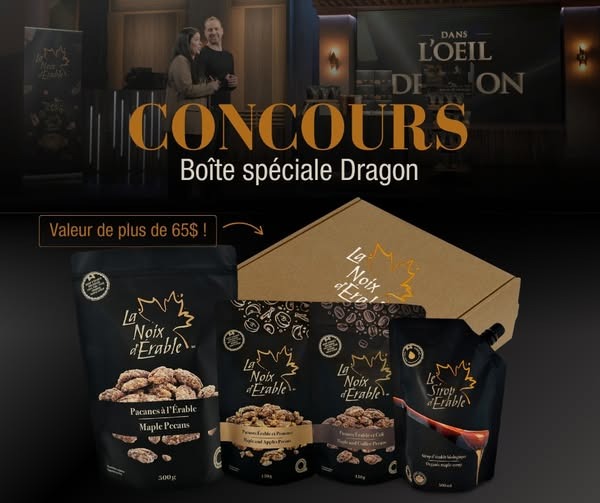 Concours La Noix d’Érable - Gagnez Une boîte d’une valeur de +65 $ ! Concours La Noix d’Érable - Gagnez Une boîte d’une valeur de +65 $ !