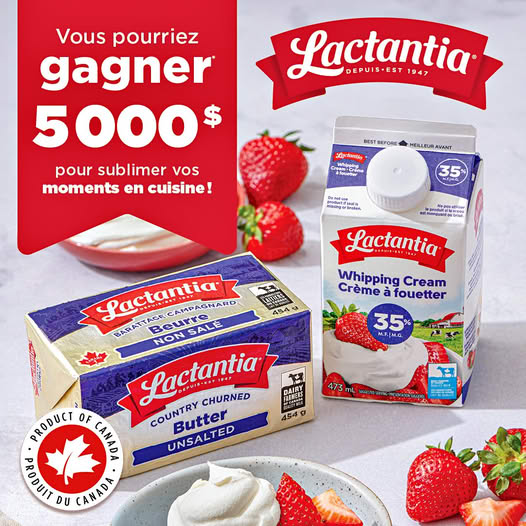 Concours Lactancia - Gagnez 5000$ pour sublimer vos moments en cuisine! Concours Lactancia - Gagnez 5000$ pour sublimer vos moments en cuisine!