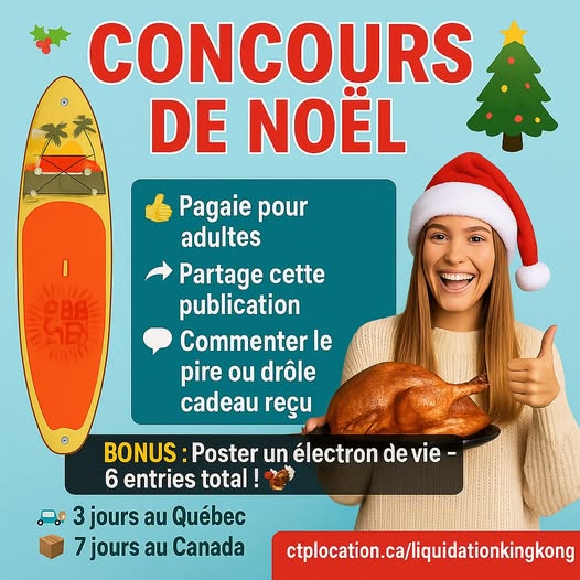 Concours Liquidation King Kong  - Gagnez Un PADDLE BOARD pour adulte!