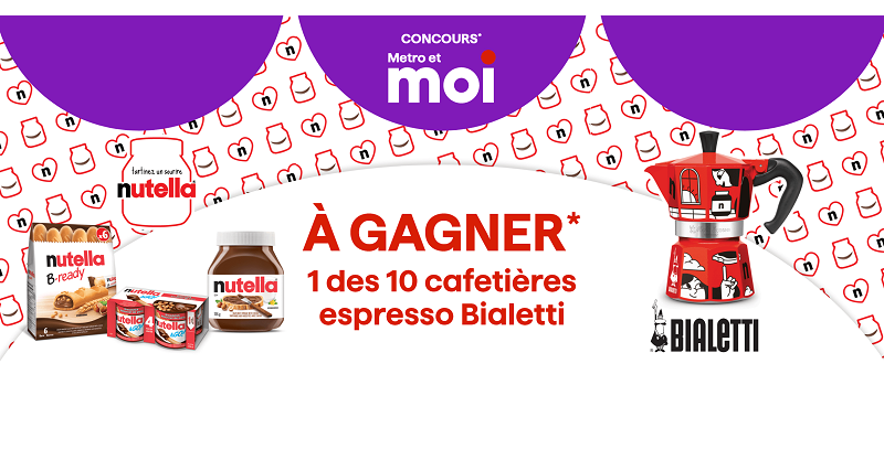 Concours Metro - Gagnez 1 des 10 cafetières espresso Bialetti ! Concours Metro - Gagnez 1 des 10 cafetières espresso Bialetti !
