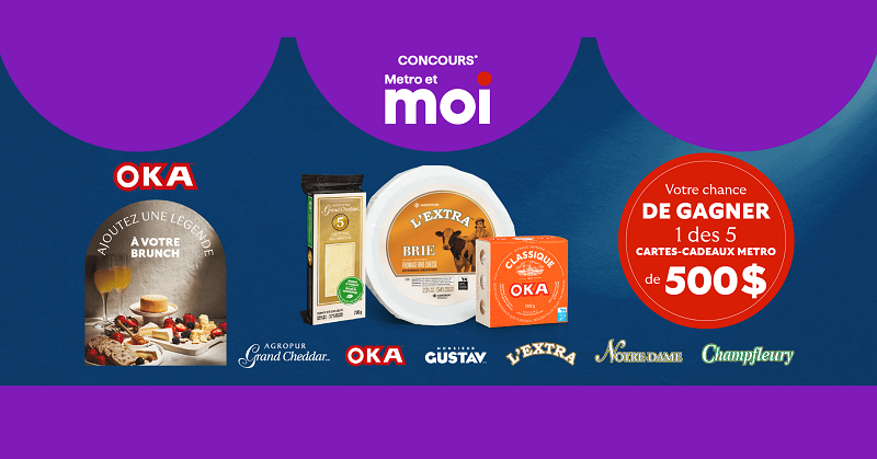Concours Metro - Gagnez 1 des 5 cartes-cadeaux Metro de 500$! Concours Metro - Gagnez 1 des 5 cartes-cadeaux Metro de 500$!