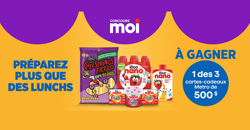 Concours Metro Gagnez l'une des trois cartes-cadeaux Metro de 500$!