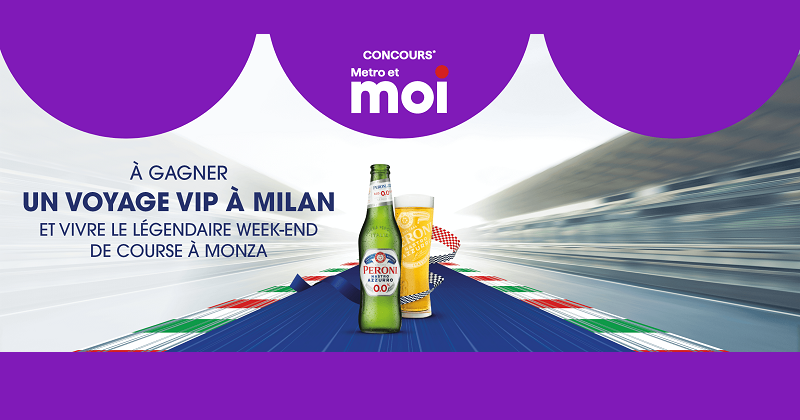 Concours Metro - Gagnez un voyage VIP à Milan et vivre le légendaire week-end de course à Monza ! Concours Metro - Gagnez un voyage VIP à Milan et vivre le légendaire week-end de course à Monza !