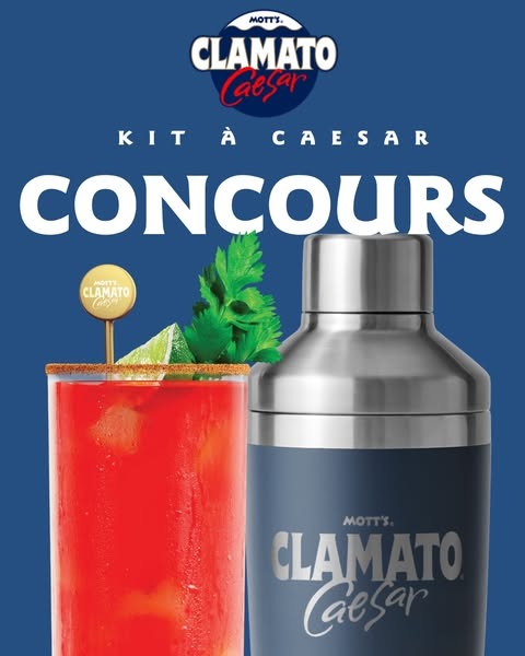 Concours Mott's Clamato Caesar - Gagnez un kit de préparation de Caesar parfait ! Concours Mott's Clamato Caesar - Gagnez un kit de préparation de Caesar parfait !