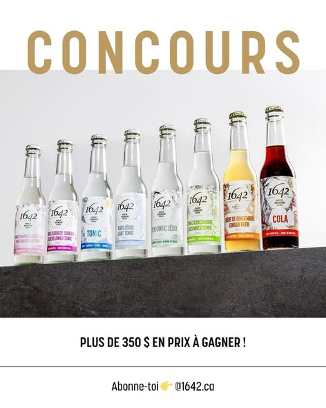 Concours On se prépare pour pour les fêtes avec 1642 Tonics & Sodas!