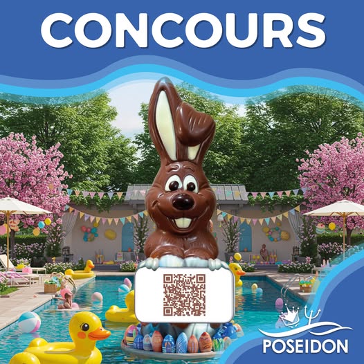 Concours Piscines et Spas POSEIDON - Gagnez un lapin en chocolat géant! Concours Piscines et Spas POSEIDON - Gagnez un lapin en chocolat géant!