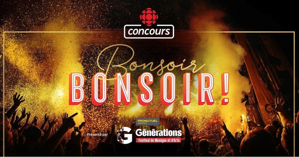 Concours Radio-Canada - Vivez une soirée VIP à Nicolet grâce au Festival Générations ! Concours Radio-Canada - Vivez une soirée VIP à Nicolet grâce au Festival Générations !