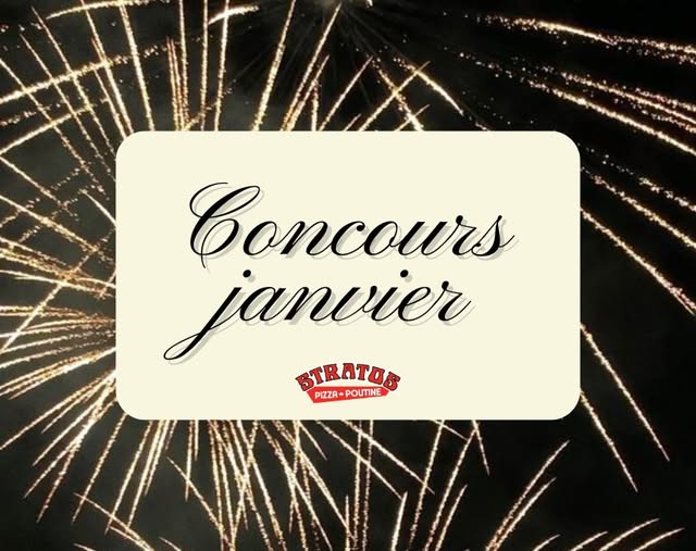 Concours Stratos Pizza - Poutine -  Une carte-cadeau de 100$ à Gagner!
