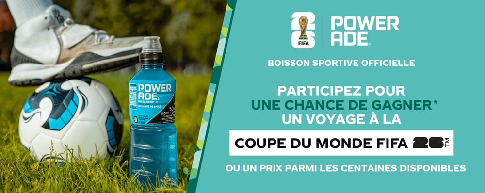 Concours Tournez pour gagner DE POWERADE! Concours Tournez pour gagner DE POWERADE!