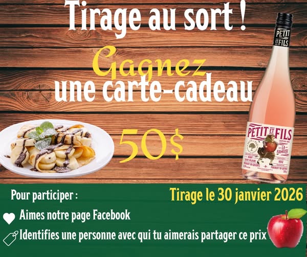 Concours Vergers Petit et fils- Gagnez une carte-cadeau de 50$ chez Petit et Fils !