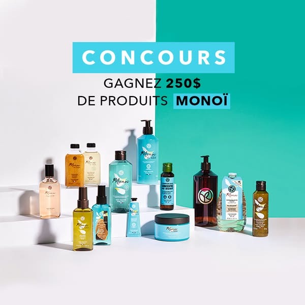 Concours Yves Rocher Canada - Gagnez 250$ de produits Monoï !