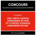 Concours Aubainerie Entrepot - Gagnez une carte-cadeau de 100$ ou l'une des 2 cartes-cadeaux de 50$