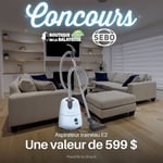 Concours Boutique de la Balayeuse - Gagnez un aspirateur traîneau E2 de Sebo d’une valeur de 599 $!