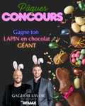 Concours Équipe Gagnon Lavoie -  GAGNEZ UN CHOCOLAT DE PÂQUES FORMAT GÉANT !