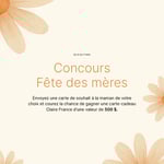 Concours Fêtes des mères Boutiques Claire France!