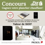 Concours Floredeco - Gagnez votre plancher chauffant d'une valeur de 1 600$!