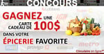 Concours Gagnez 100$ d'Épicerie