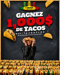 Concours Gagnez 1000$ en tacos chez 3 Amigos! Concours Gagnez 1000$ en tacos chez 3 Amigos!