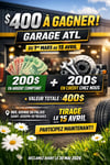 Concours Gagnez 200$ en argent et 200$ en service au garage ATL!
