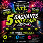 Concours Gagnez l'un des cinq prix de 100$ en argent!