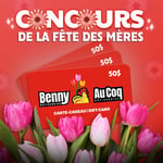 Concours Gagnez l'une des 3 cartes-cadeaux de 50$ Les Rôtisseries Benny & Au Coq! Concours Gagnez l'une des 3 cartes-cadeaux de 50$ Les Rôtisseries Benny & Au Coq!