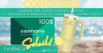 Concours Gagnez une Carte Cadeau Simons et une Bouteille Stanley