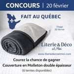 Concours Gagnez une couverture en molleton!