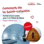 Concours Gagnez une nuitée pour deux à l'hôtel de glace!