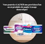Concours Gagnez une provision d’un an en produits de papier à usage domestique! Concours Gagnez une provision d’un an en produits de papier à usage domestique!