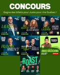 Concours Gagnez vos billets pour le festival Juste pour rire à Québec!