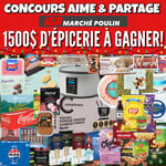 Concours IGA Marché Poulin - 1500$ d’épicerie À GAGNER!