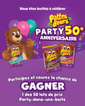 Concours Party d’anniversaire 50 ans de Pattes d’ours!
