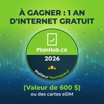 Concours PlanHub.ca 1 AN d'internet GRATUIT