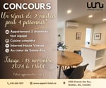 Concours Séjour de 2 nuitées pour 4 personnes dans un de nos Appartements