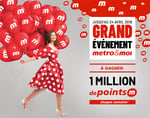 Concours Gagnez 1 million de points logo points Métro chaque semaine!