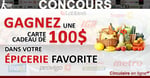 Concours Gagnez 100$ d'Épicerie!
