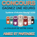 Concours Gagnez une cafétière Keurig K200!